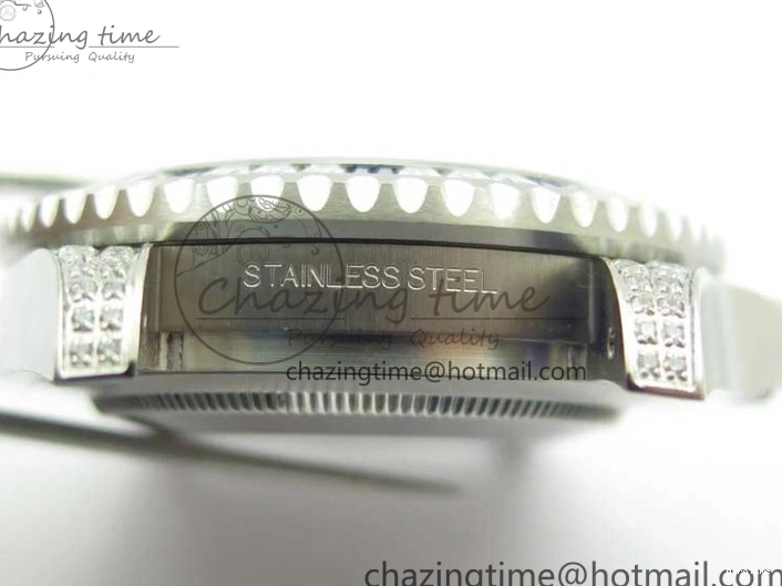 MiroTime 0401 GMT-Master II White Blue Diamonds Bezel 904L Steel GMF Best Edition Black Dial On Jubilee Bracelet SA3285 CHS V Original 2579